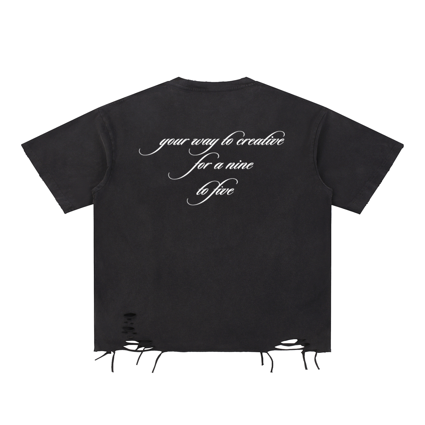 Snow Washed Raw-Hem T-Shirt