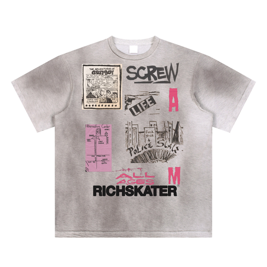 Screw Life Oversized Tee