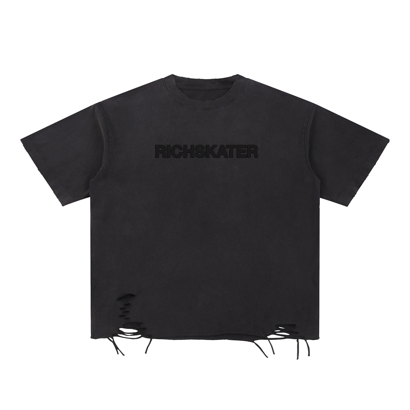 Distressed Cotton T-Shirt